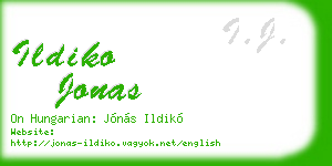 ildiko jonas business card