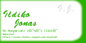 ildiko jonas business card